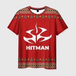 Мужская футболка 3D Hitman new year