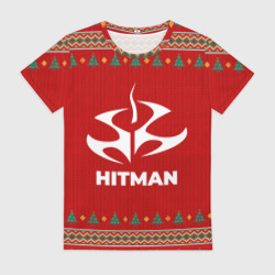 Женская футболка 3D Hitman new year