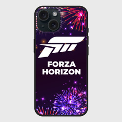 Чехол силиконовый для Apple iPhone 15 матовый Праздничный Forza Horizon