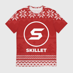 Мужская футболка 3D Новогодний Skillet