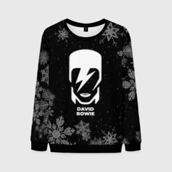 Мужской свитшот 3D Снежный David Bowie