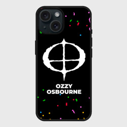 Чехол силиконовый для Apple iPhone 15 матовый Ozzy Osbourne конфети