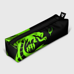 Пенал школьный 3D Квейк кислотный дракон лого