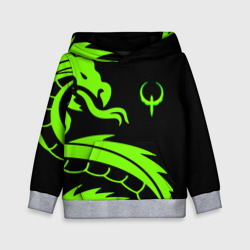 Детская толстовка 3D Квейк кислотный дракон лого