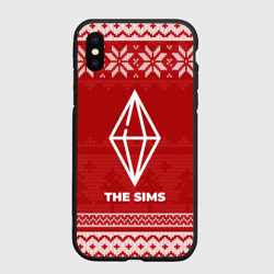 Чехол для iPhone XS Max матовый Новогодний The Sims
