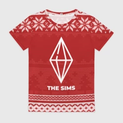 Женская футболка 3D Новогодний The Sims