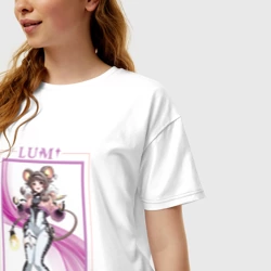 Женская футболка хлопок Oversize Lumi Kaleido Refraction - фото 2