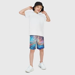 Детские спортивные шорты 3D Абстракция из нежных красок - фото 2