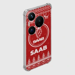 Чехол для Huawei Pura 70 Pro Новогодний Saab с оленями - фото 2