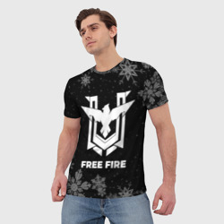 Мужская футболка 3D Снежный Free Fire - фото 2
