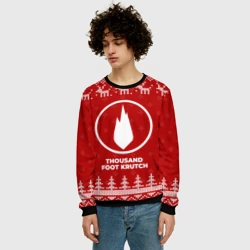 Мужской свитшот 3D Новогодний Thousand Foot Krutch с оленями - фото 2