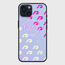 Чехол силиконовый для Apple iPhone 15 матовый Starfield x nfs