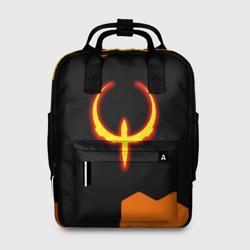 Сумка-рюкзак 3D Квейк соты огненное лого