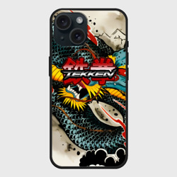 Чехол силиконовый для Apple iPhone 15 матовый Tekken dragon tatoo