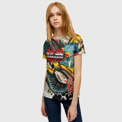 Женская футболка 3D Tekken dragon tatoo - фото 2