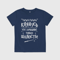 Детская футболка хлопок Замышляю только  шалость