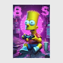 Магнитный плакат 2Х3 Bart Simpson - cool gamer