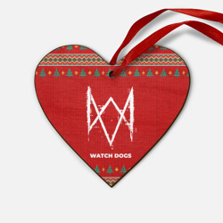Деревянная игрушка Сердце Watch Dogs new year