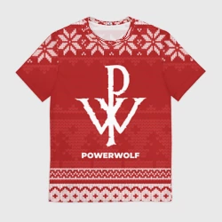 Мужская футболка 3D Новогодний Powerwolf