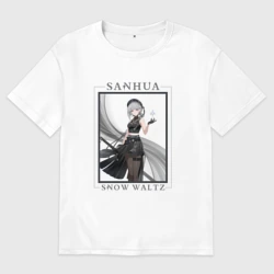 Женская футболка хлопок Oversize Sanhua Snow Waltz