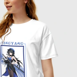 Женская футболка хлопок Oversize Yangyang breath of winds - фото 2