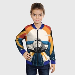 Детский бомбер 3D Скоростной ретро самолет  - фото 2