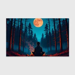 Бумага для упаковки 3D Медитация у костра