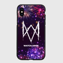Чехол для iPhone XS Max матовый Праздничный Watch Dogs