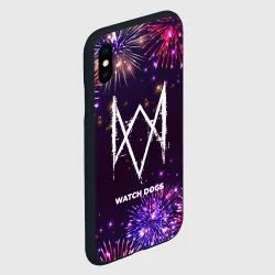 Чехол для iPhone XS Max матовый Праздничный Watch Dogs - фото 2