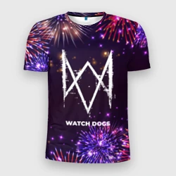 Мужская футболка 3D Slim Праздничный Watch Dogs