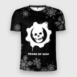 Мужская футболка 3D Slim Снежный Gears of War