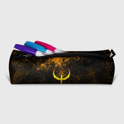 Пенал школьный 3D Quake краски брызги оранжевый - фото 2