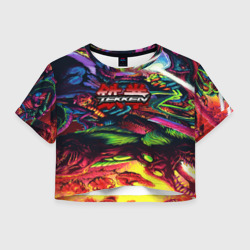 Женская футболка Crop-top 3D Tekken hyper monster steel