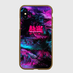 Чехол для iPhone XS Max матовый Tekken neon colors