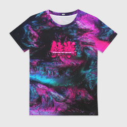 Женская футболка 3D Tekken neon colors