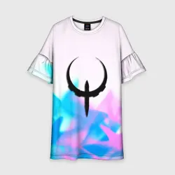 Детское платье 3D Quake neon flame