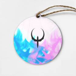 Деревянная игрушка круг Quake neon flame