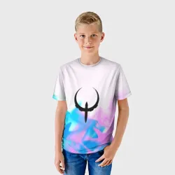 Детская футболка 3D Quake neon flame - фото 2