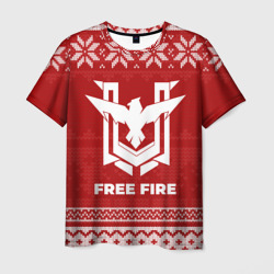 Мужская футболка 3D Новогодний Free Fire