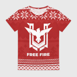 Женская футболка 3D Новогодний Free Fire