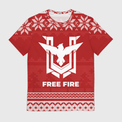 Мужская футболка 3D Новогодний Free Fire