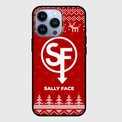 Чехол для iPhone 13 Pro Новогодний Sally Face с оленями