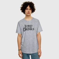 Мужская футболка хлопок Oversize Lord of the drinks logo - фото 2