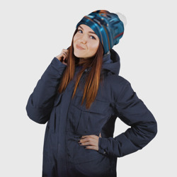 Шапка 3D c помпоном Автомобиль и ночные молнии - фото 2