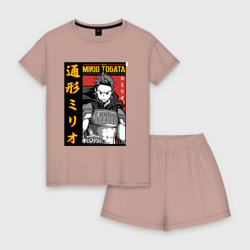 Женская пижама с шортиками хлопок Моя геройская академия Mirio Togata 