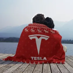 Плед 3D Новогодний Tesla с оленями - фото 2