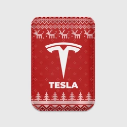 Картхолдер Magsafe магнитный Новогодний Tesla с оленями