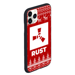 Чехол для iPhone 11 Pro Max матовый Новогодний Rust с оленями - фото 2