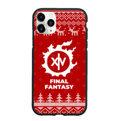 Чехол для iPhone 11 Pro Max матовый Новогодний Final Fantasy с оленями