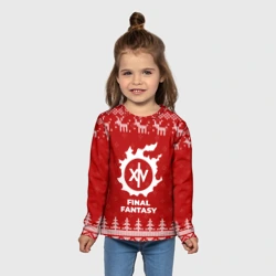 Детский лонгслив 3D Новогодний Final Fantasy с оленями - фото 2
